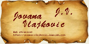 Jovana Vlajković vizit kartica